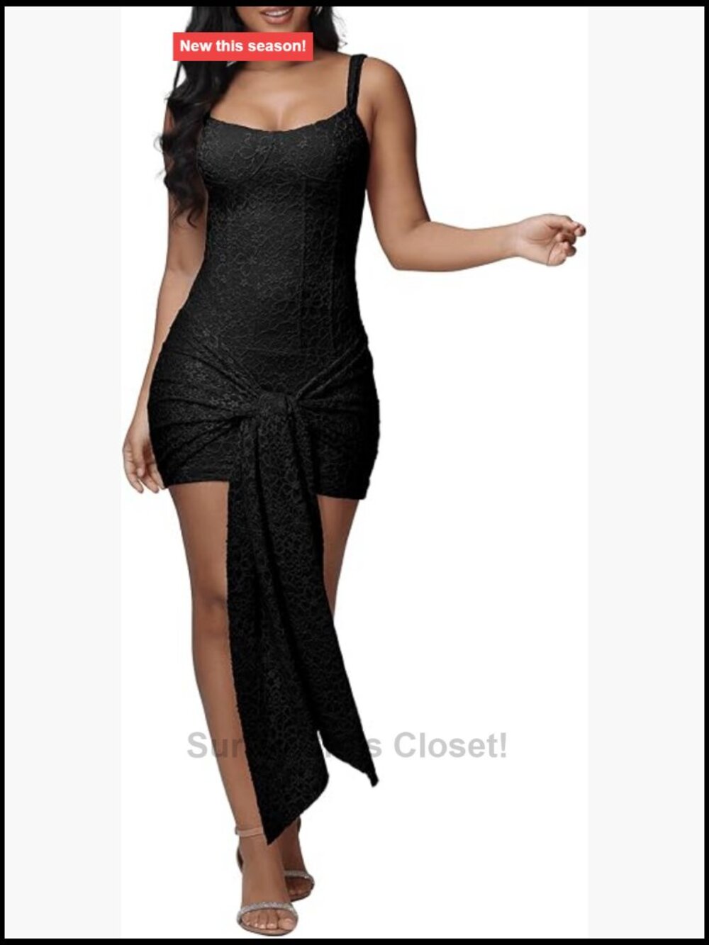 Women Lace Corset Bodycon Mini Dress Sleeveless Tie Front Party Club